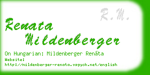 renata mildenberger business card